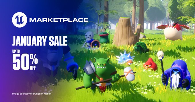 2023年1月のUnreal Engineマーケットプレイスセールがスタート！1,500以上のアセットが50％オフに。期間は1/16（月）まで