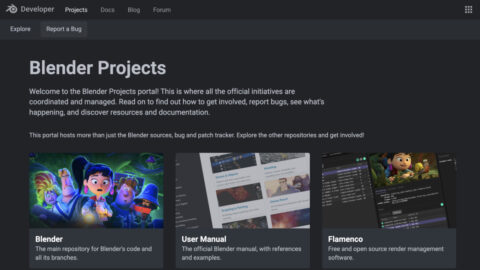 Blenderが『projects.blender.org』にプラットフォームを移行。バグ報告、タスク管理、コードレビューのためのプラットフォーム