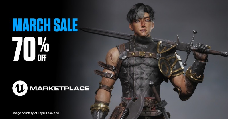 1,500以上のアセットが70％オフ！2023年3月のUnreal Engineマーケットプレイスセール、3/20（月）まで開催