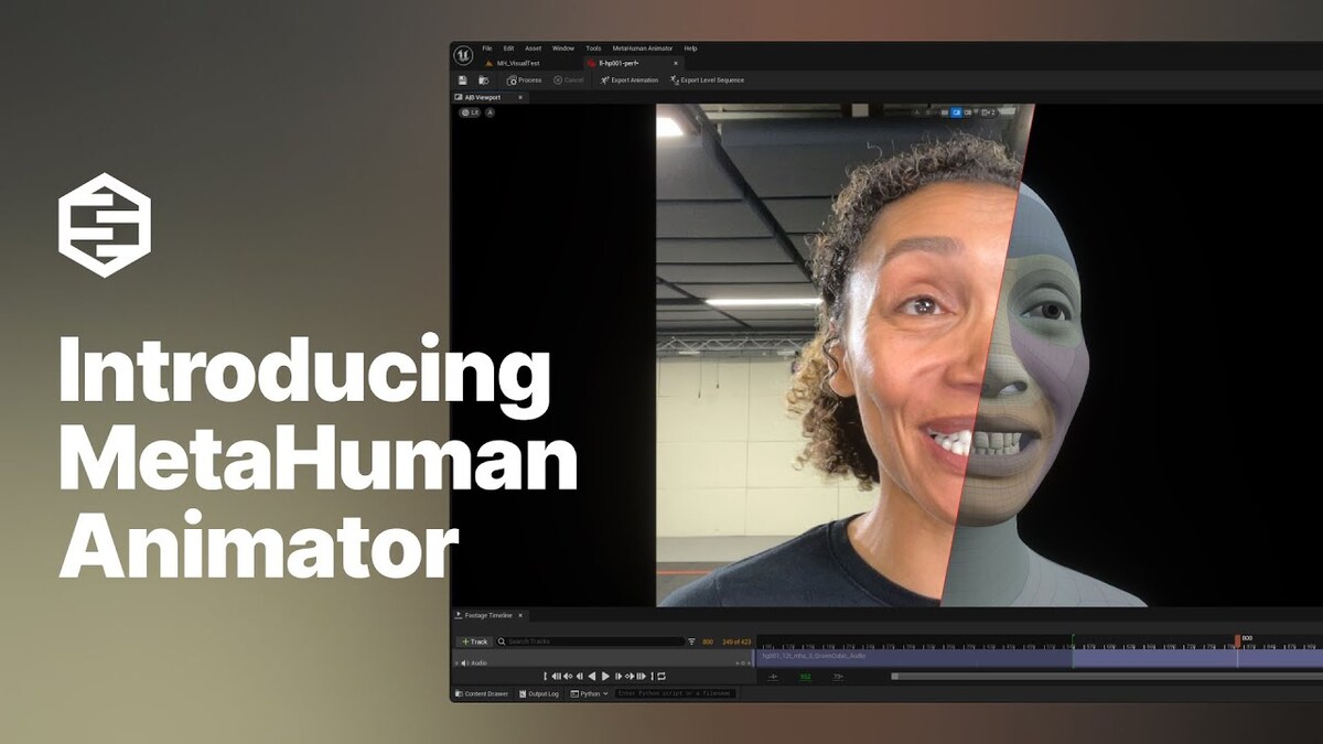 Epic Games、MetaHumanの新機能「MetaHuman Animator」を公開！iPhoneで撮影した映像から数分で実写レベル ...