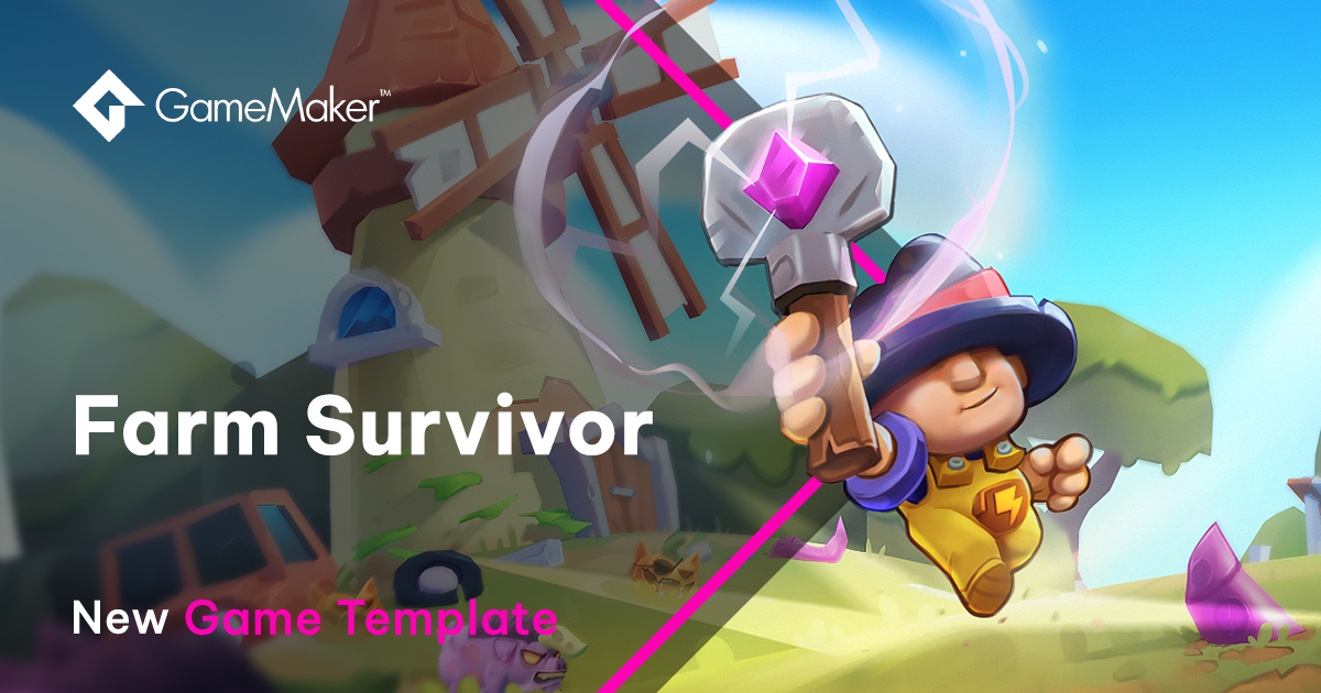 ヴァンサバ風ゲームの無料テンプレート『Farm Survivor』、GameMaker向けに公開