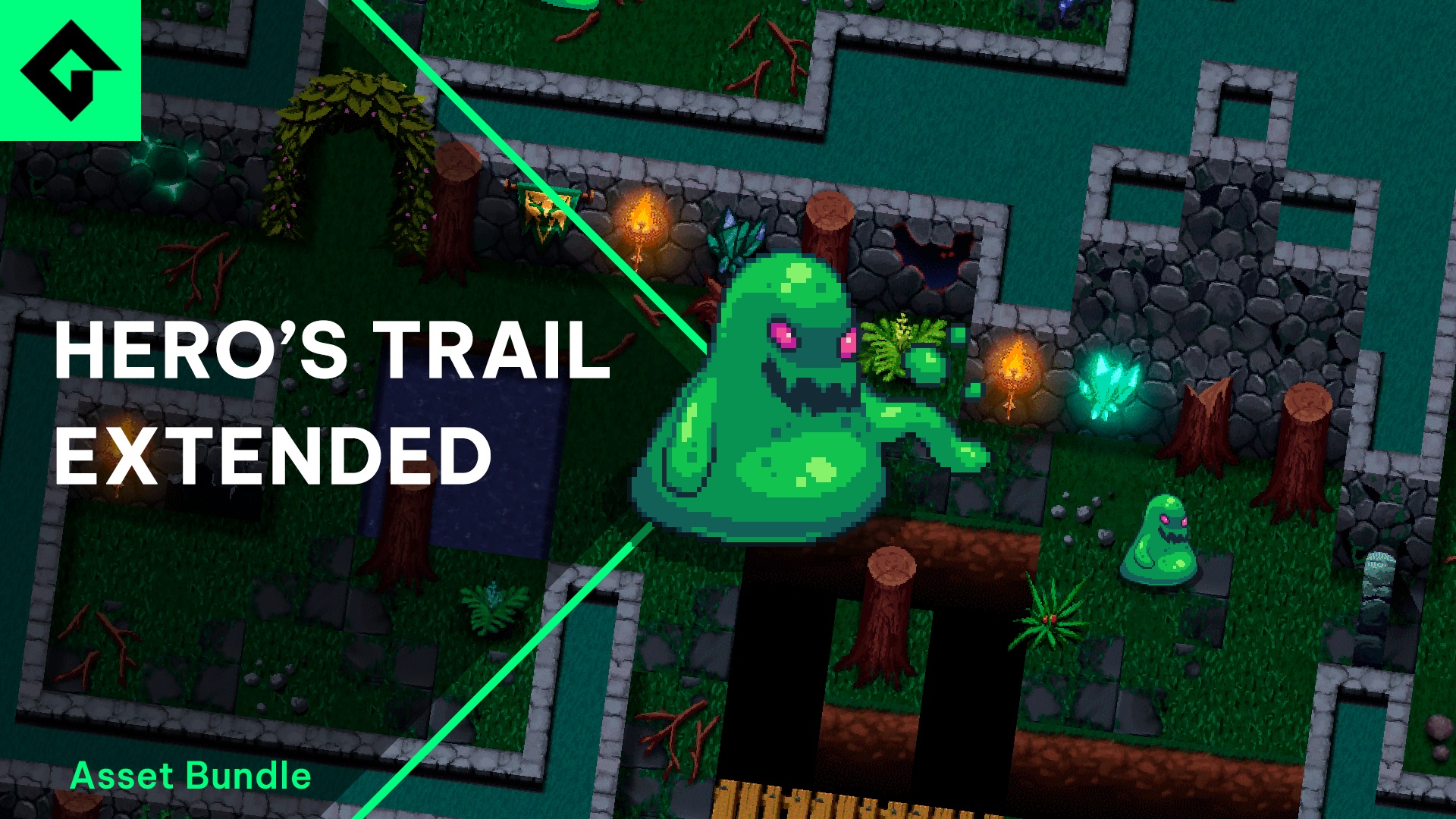 不気味なダンジョンにぴったりなプロップやクリーチャーなどが揃う2Dアセット『HERO’S TRAIL EXTENDED』、「GameMaker」公式サイトで無料公開