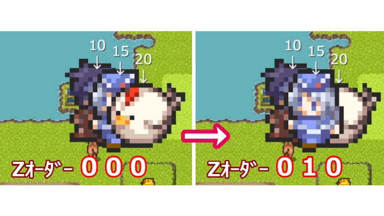 RPG制作ツール「WOLF RPGエディター」、画像の重なり順を手軽に制御できる「Zオーダー」機能を実装