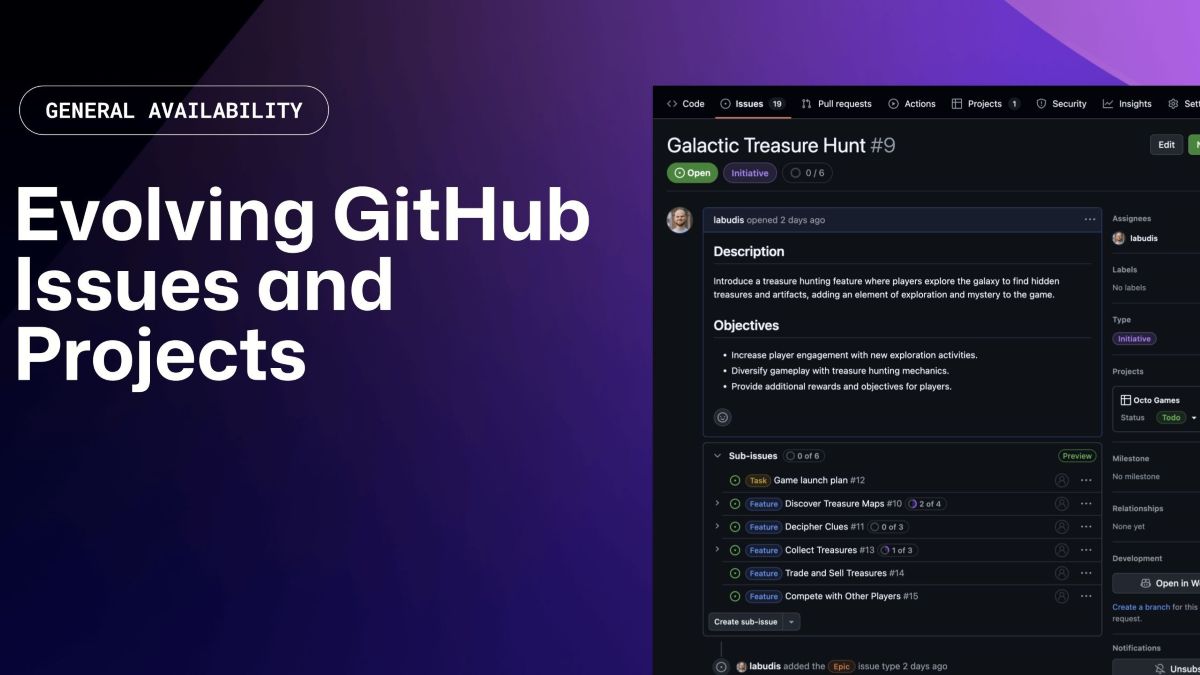 GitHub、Issueに親子関係を持たせて階層化できる機能「sub-issues」を正式にリリース