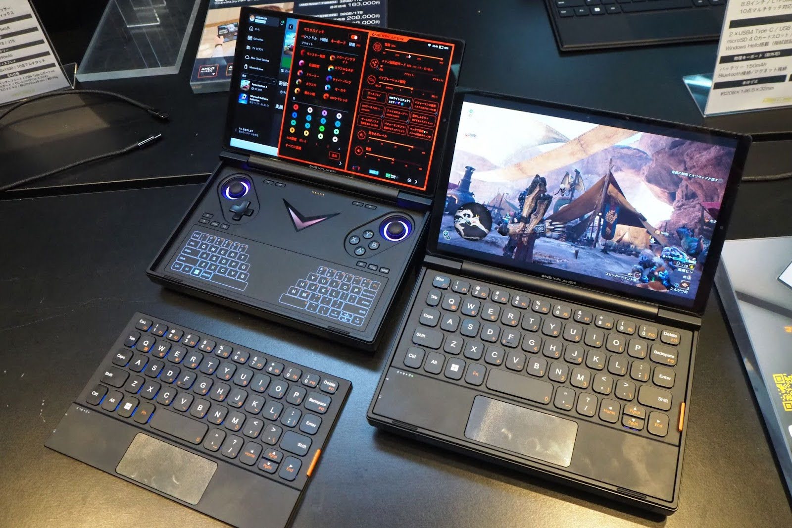 着脱式キーボードを外すとゲームパッドが現れる！5月上旬発売予定の8.8インチモバイルPC「OneXPlayer G1」のゲーム性能を試してきた