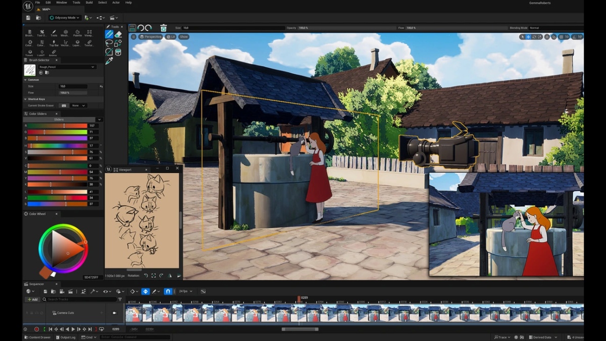 UEを使った2Dアニメ制作ツール「Odyssey」が無料化。UE5.6向けのプラグインとしてFabで提供開始