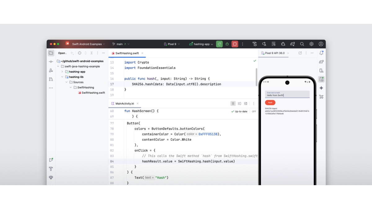 SwiftでAndroidアプリを開発できる公式SDKプレビュー版、Appleがリリース。サンプルプロジェクトも提供中