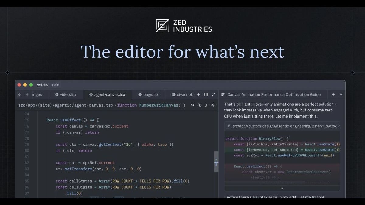 Rust製コードエディター「Zed」がWindowsをサポート。オープンソース＆無償で提供中