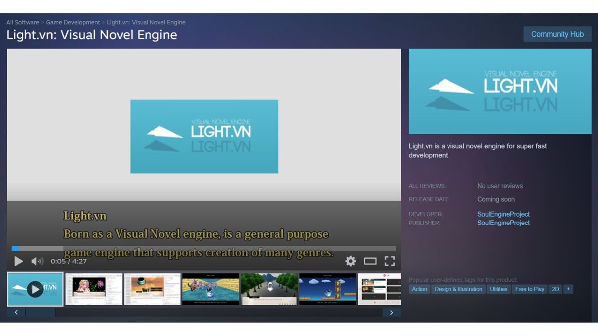 ビジュアルノベルゲーム制作エンジン「Light.vn」、2025年12月5日（金）より新たにSteamでの提供を開始