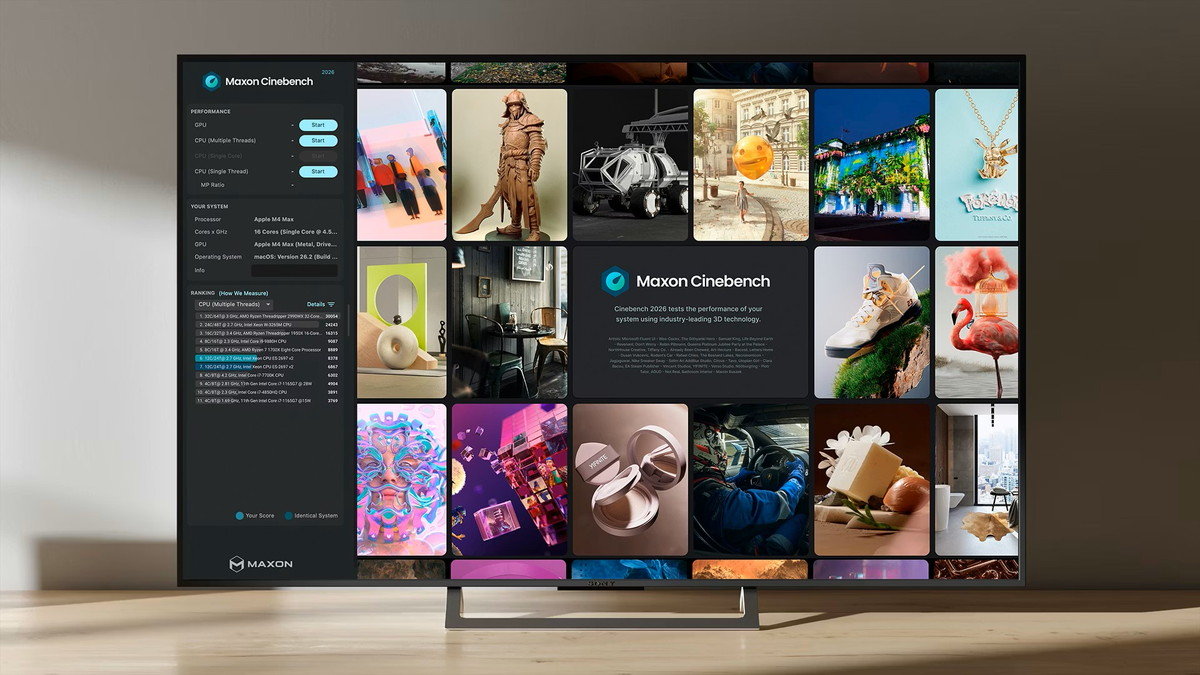 Maxon製ベンチマークソフト「Cinebench 2026」無料リリース。GeForce RTX 50、Radeon RX 9000などをサポート