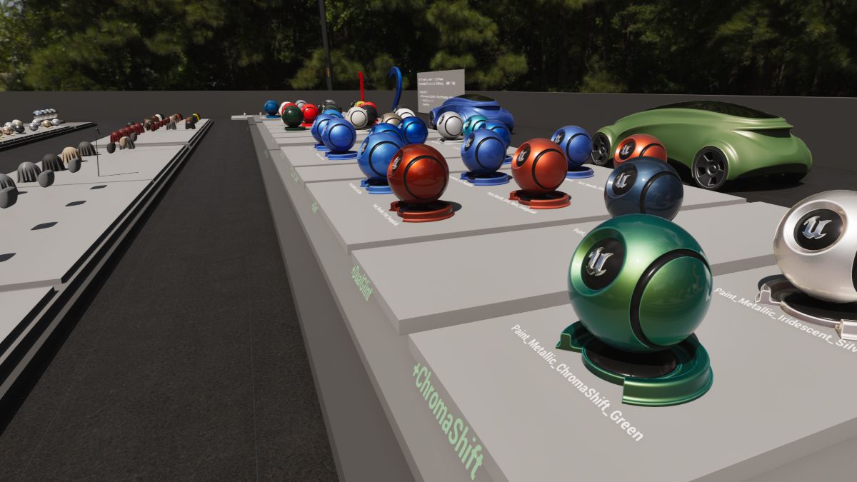 Substrateを使用したUE5向け自動車用マテリアル280種以上がEpic Gamesから無料配布。商用利用可能
