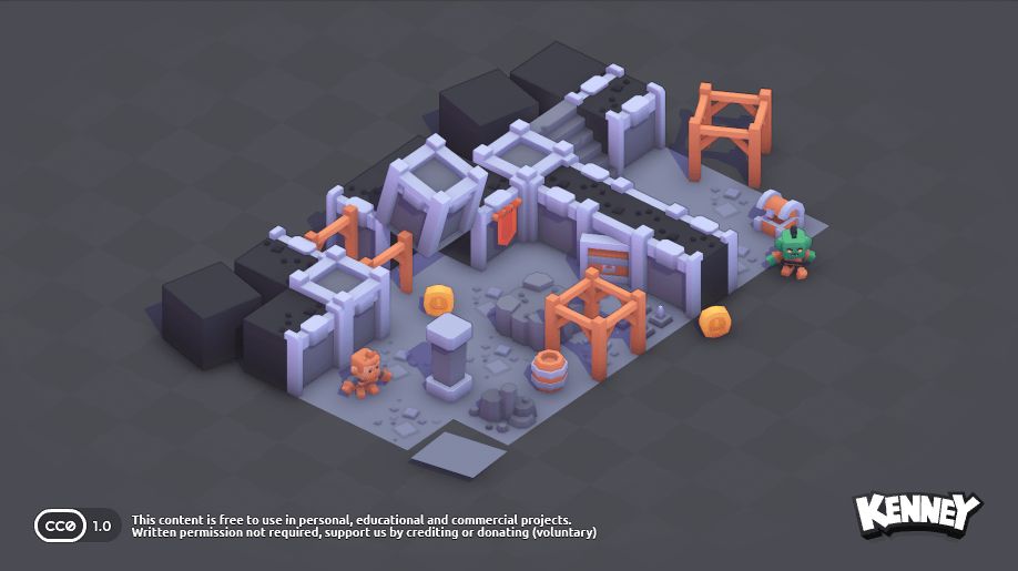 Webサイト「Kenney」、コンパクトなダンジョンを構成するアセットパックをアップデート。キャラクターの装備品が新たに追加