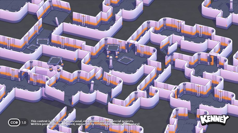 宇宙基地がモチーフのダンジョンを構成するアセットパックがWebサイト「Kenney」で公開。商用・非商用を問わず無料で利用可能