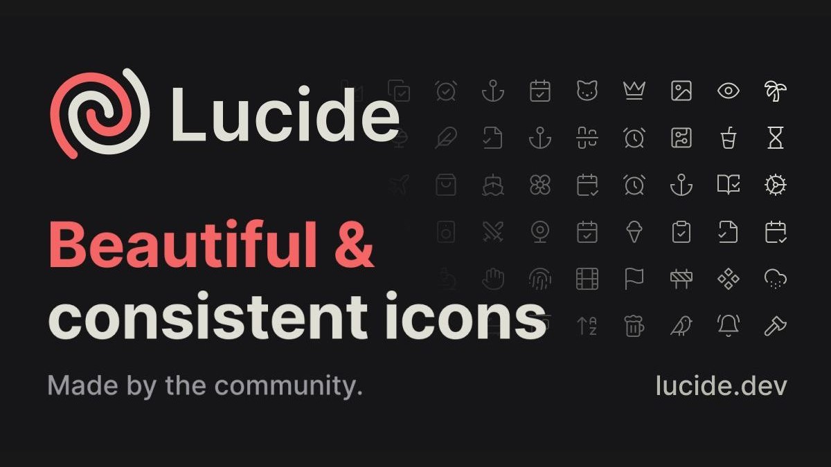 オープンソースの無料アイコン約1,700種類を揃えたライブラリ「Lucide」正式リリース。商用利用も可能