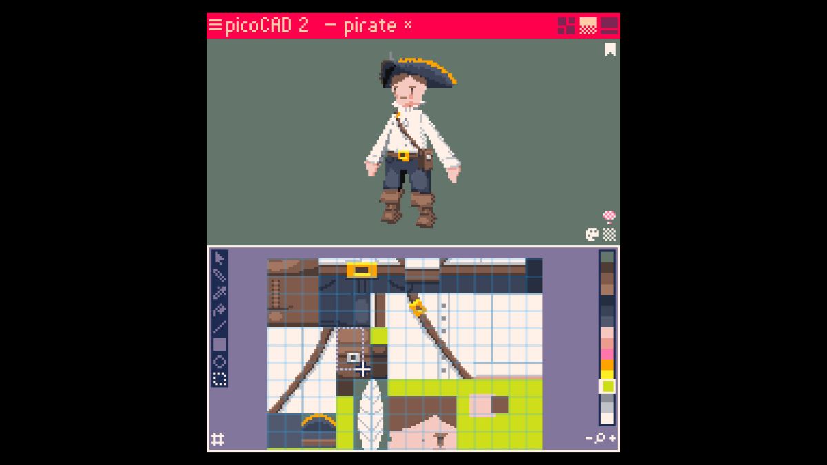 ローポリ表現に特化した3Dモデル制作ツール「picoCAD 2」リリース。Steam、itch.ioにて販売中