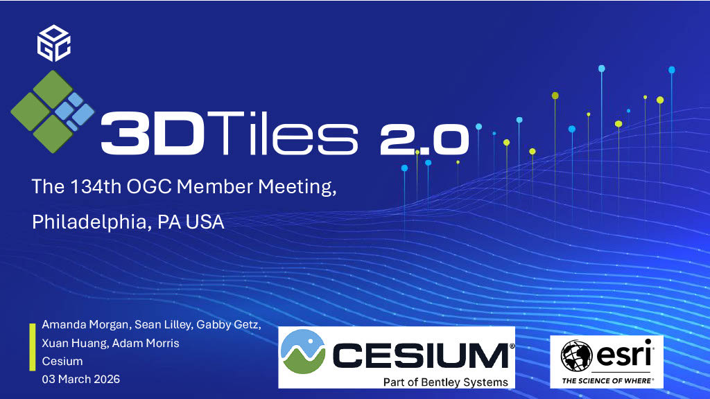 3D地理空間データフォーマット「3D Tiles 2.0」発表。glTF 2.1との連携や3DGSを用いたデータ表示に対応