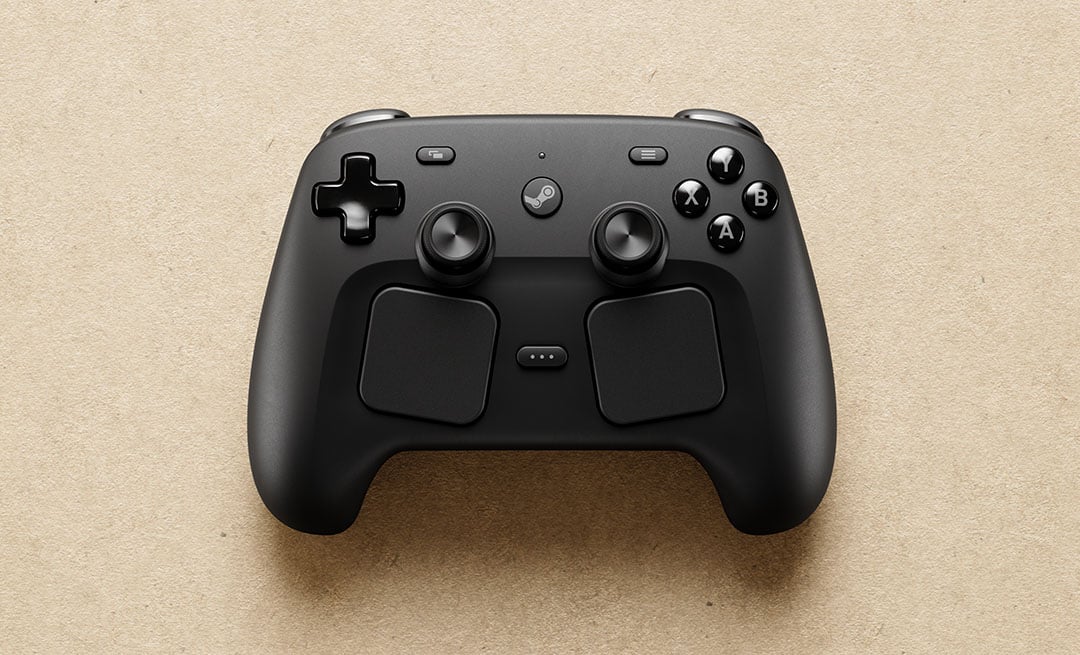 Valve、新型「Steam Controller」の発売日や製品詳細を発表。磁気サムスティックやトラックパッドを搭載し、充電とワイヤレス送信機を兼ねた「Puck」も付属したゲームパッド