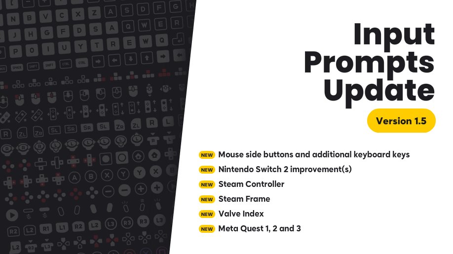 Steam Controllerなどの入力アイコンが追加。1,500種類以上の画像素材を収録した『Input prompts』アップデート版、Webサイト「Kenney」で無料公開中