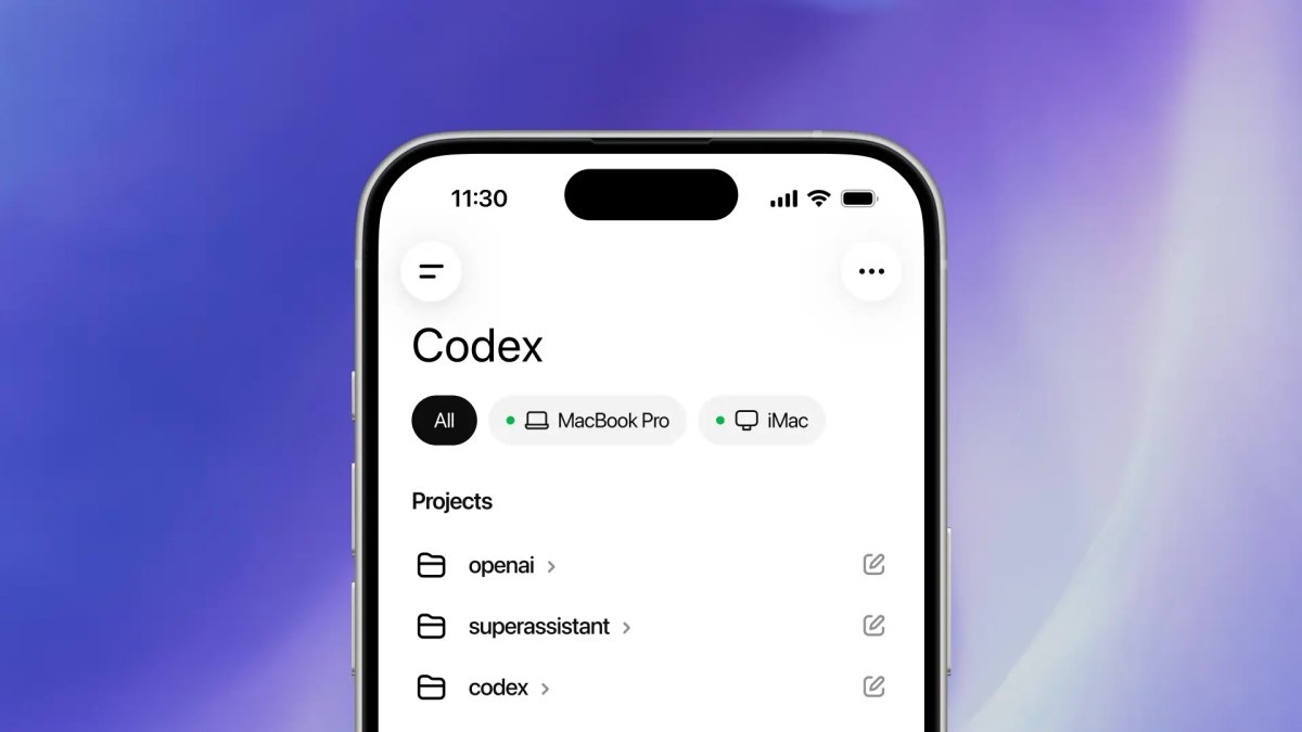 OpenAI、プログラミング支援AIツール「Codex」をモバイルChatGPTアプリと統合。遠隔操作でタスク指示が可能に