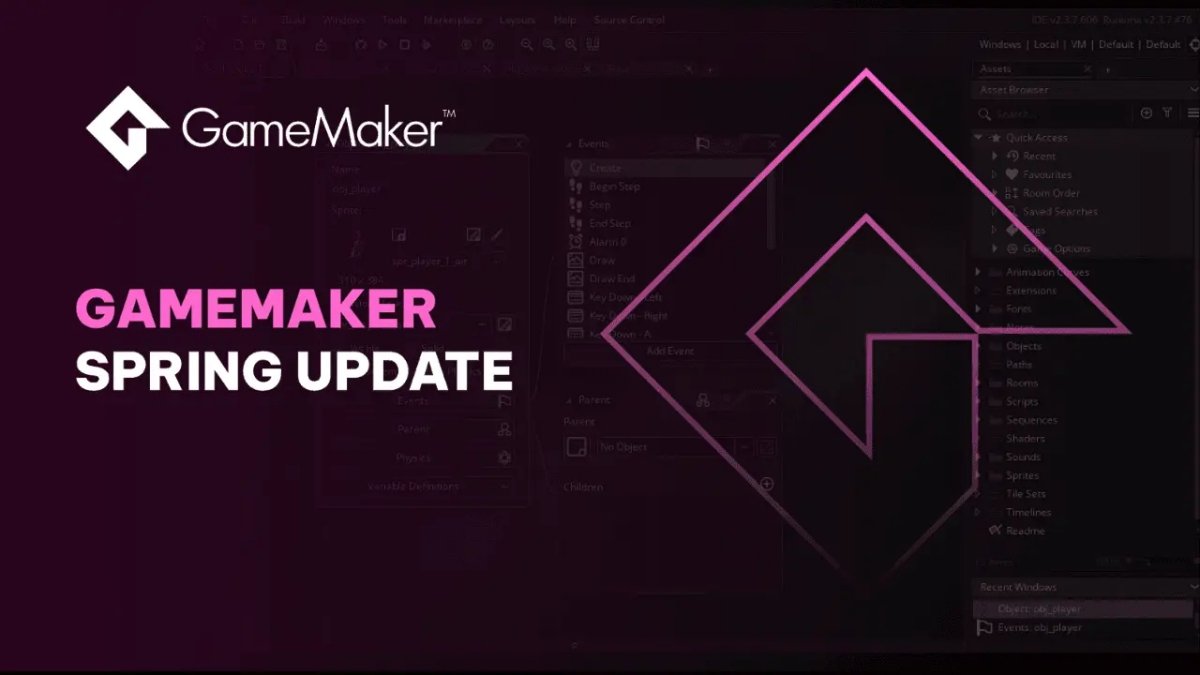 2D向けゲームエンジン「GameMaker」、今後のロードマップを公開。LTS版リリースや次世代ランタイム「GMRT」導入など