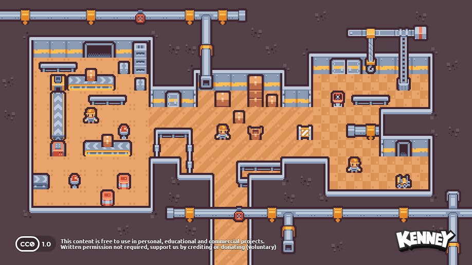 ベルトコンベアや配管など工場のドット絵素材が130種以上。無料アセットパック『Tiny Factory』、Webサイト「Kenney」で公開