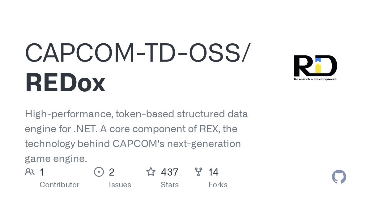 カプコン、.NET用データ処理ツール「RE:Dox」をオープンソースで公開。複数フォーマットを高速で相互変換・シリアライズ可能